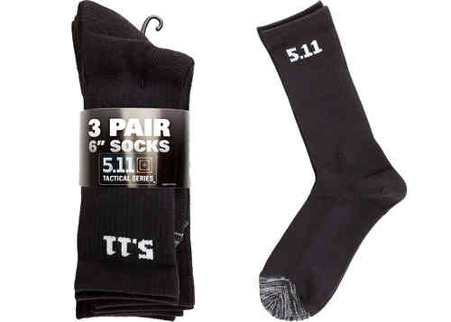 5.11 3er- Pack  6" Socken