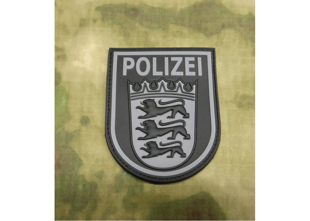 steingrau/oliv Rubberpatch Polizei Baden-Württemberg SEK Spezialeinsatzkomma 