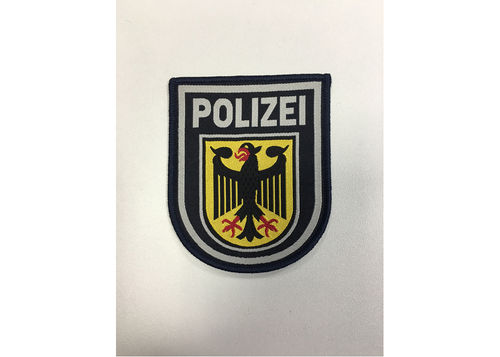 Bundespolizeiwappen gewebt mit Klettrücken