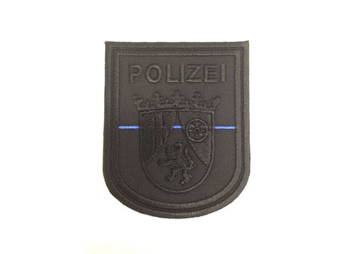 Polizei Rheinland-Pfalz Thin Blue Line black